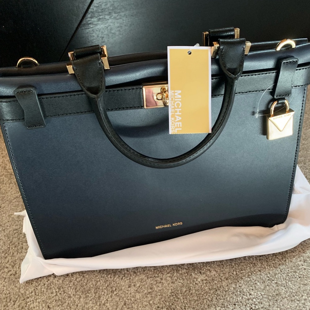 Michael Kors Tatiana Leather Satchel NEW